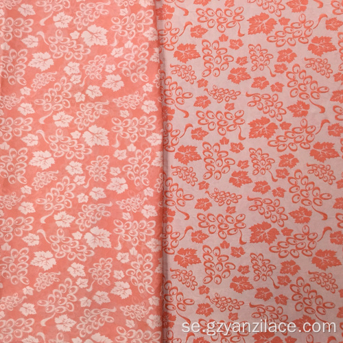 Orange sidentryck klädsel Jacquard tyg